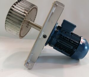 Brasseur de four industriel pour gaz chauds avec turbine inox et moteur